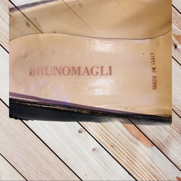 BRUNO MAGLI Brown Leather Wing Tip Loafer, EU 34 / US 2-1/2 - 3 - Picture 4 of 7